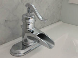 The new bathroom faucet.